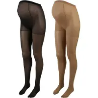 Mamalicious Leotardos finos beige oscuro / negro