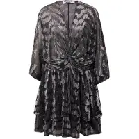 Colourful Rebel Mencia Zebra Metallic V-neck Dress Metallic Silver Talla: XS | Mini Vestidos Outlet | Mujer | Gris