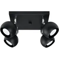 Sollux Lámpara de techo OCULARE 4, color negro