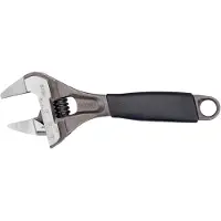 Bahco Llave de tubo ajustable ERGO de 32 mm, con una abertura extra grande, tuerca central y mango de goma, con tratamiento de fosfatado, de 170 mm
