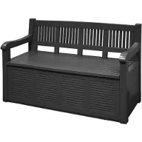 Huismerk Carrefour, modelo 1707239, Grau (gris), Harz (resina), Holz (madera), Fest (estable), para adultos y niños, 4 plazas, 1300 mm