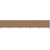vidaXL , juego de 5 protectores contra el viento, 600 x 80 cm, color taupe