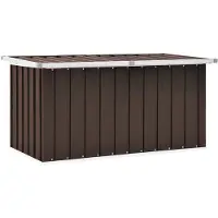 vidaXL Caja de almacenamiento para jardín, color marrón, 129 x 67 x 65 cm
