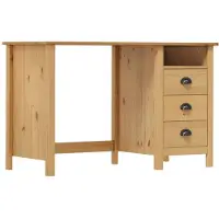 vidaXL Escritorio Hill de con 3 cajones, 120x50x74 cm, madera de pino