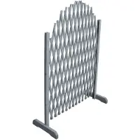 vidaXL Rejilla de madera maciza de abeto, 1,8 x 1 metro, color gris
