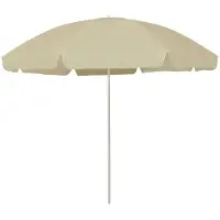 vidaXL Sombrilla de playa, color arena, 300 cm