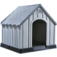 vidaXL Caseta para perros, gris, 92x87x91 cm, plástico