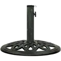 vidaXL Soporte para sombrilla verde de , 40x40x32 cm, hierro fundido