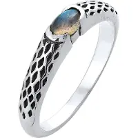KUZZOI Anillo petróleo / negro / plata