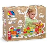 MOLTO Juego De Construcción De Trenes De Madera 38x9.50x7.50 Cm 23 Piezas