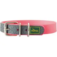 Hunter - Collar Convenience - Collares para perro size Halsumfang 38-46 cm - Breite 2,5 cm, rosa