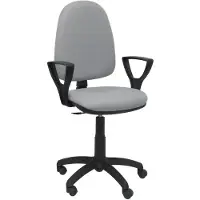 Piqueras Y Crespo Silla de oficina Ayna, silla giratoria, 5 ruedas, reposabrazos ajustables, modelo 40BGOLF, color gris