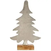 Krist+ Árbol de Navidad, 6 x 25,5 x 16 cm, color plateado, metal