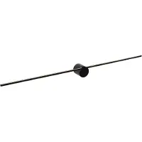 Lucide Aplique de pared LED Mizar, 90 cm, negro, IP44