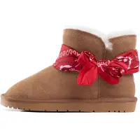 Gooce Botas de nieve 'Willow' marrón claro / rojo / blanco