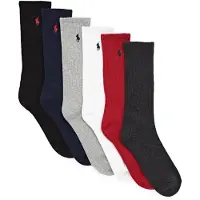 Ralph Lauren Calcetines ASX110 6 PACK COTTON hombre - Multicolor - Unique