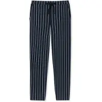 Schiesser Pantalón de pijama 'Mix & Relax' azul noche / blanco
