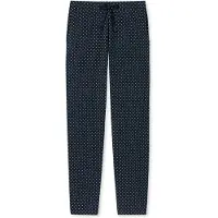 Schiesser Pantalón de pijama 'Mix & Relax' azul oscuro / blanco