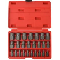 vidaXL Juego de 25 extractores de tornillos de precisión, acero