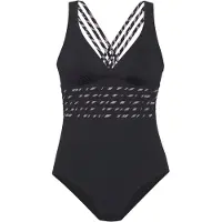 LASCANA Traje de baño beige / negro