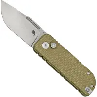 FOX Black NU-BOWIE, Stonewashed D2 Blade, OD Green Micarta navaja