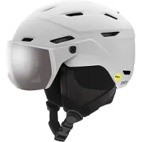 Smith - Cascos esquís hombre - Survey Eu Matte White Chormapop Sun Platinum Mirror - Talla 51-55 cm - Blanco