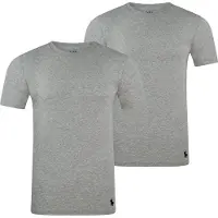 Ralph Lauren para hombre. 714835960003 Pack de 2 camisetas interiores clásicas gris (M), Homewear, Algodón, Manga corta, Polo Ralph Lau