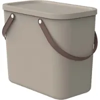 Rotho ALBULA, caja de almacenamiento, color cappuccino, rectangular, de plástico, de un solo color, para uso interior