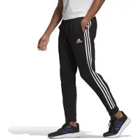 Adidas adidasPantalón Essentials Fleece Tapered Cuff 3 bandas M Black / White Hombre
