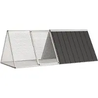 vidaXL Jaula para conejos, color antracita, 201,5 x 80,5 x 71 cm, acero galvanizado