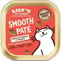 Lily's Kitchen Smooth Paté Comida para Gatos - Tarrina - Salmón y Pollo - 19 x 85 g