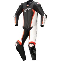 Alpinestars Missile V2 Conjunto de cuero 1 pieza Negro/Blanco/Rojo neón 56 hombres