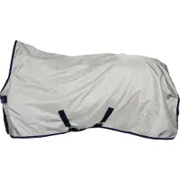 Bucas Outdoordecke 300g, manta para exteriores, modelo Power Turnout, cuello extra alto, color plateado, talla 140