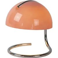 Lucide Lámpara de mesa redonda, color naranja y detalles dorados, casquillo E27, modelo Cato, marca