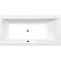 Hak Handelsagentur Koch Bañera rectangular CLEO con patas, 160 x 70 x 48 cm, color blanco
