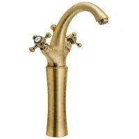Sapho Grifo para lavabo ANTEA, modelo alto, con juego de desagüe, altura de 300 mm, color bronce