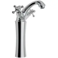 Sapho Grifo para lavabo ANTEA, modelo alto, con juego de desagüe, altura de 245 mm, acabado cromado