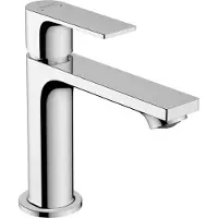 Hansgrohe Grifo monomando para lavabo Rebris E 110, con sistema de desagüe con varillas, cromo, 1 unidad.