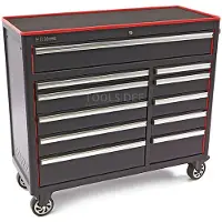 OEM carro de herramientas con 11 cajones, 111 cm, negro
