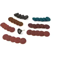 HBM Set de Lijado, Pulido y Limpieza de 35 piezas con husillo de 6 mm