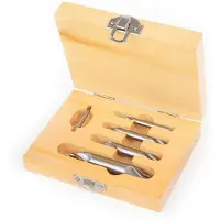 HBM Conjunto de brocas centrales HSS de 5 piezas - 5% Cobalto Corto