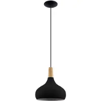 Eglo Lámpara colgante Sabinar, 1 luz, negro, Ø 28 cm