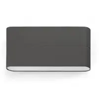 Faro 70647, iluminación de pared para exteriores, gris oscuro, aluminio, IP54, Clase I, 13 W