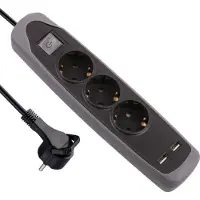 Electraline Regleta Gummy 3+2usb