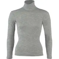 Engel - Women's Long-Sleeved Roll Neck - Ropa interior de seda size 34/36, gris