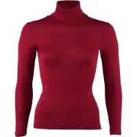 Engel - Women's Long-Sleeved Roll Neck - Ropa interior de seda size 38/40, rojo