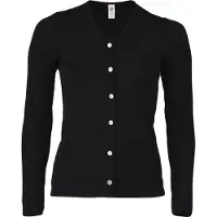 Engel - Women's Fine Ribbed Cardigan - Chaqueta de lana size 34/36, negro