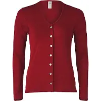 Engel - Women's Fine Ribbed Cardigan - Chaqueta de lana size 34/36, rojo