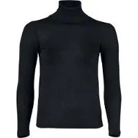 Engel - Roll-neck L/S - Ropa interior merino size 50/52, negro
