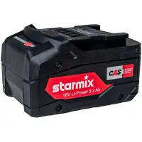 Starmix Akkupack Li-Power, batería de 18V, 5.2 Ah, modelo 459745